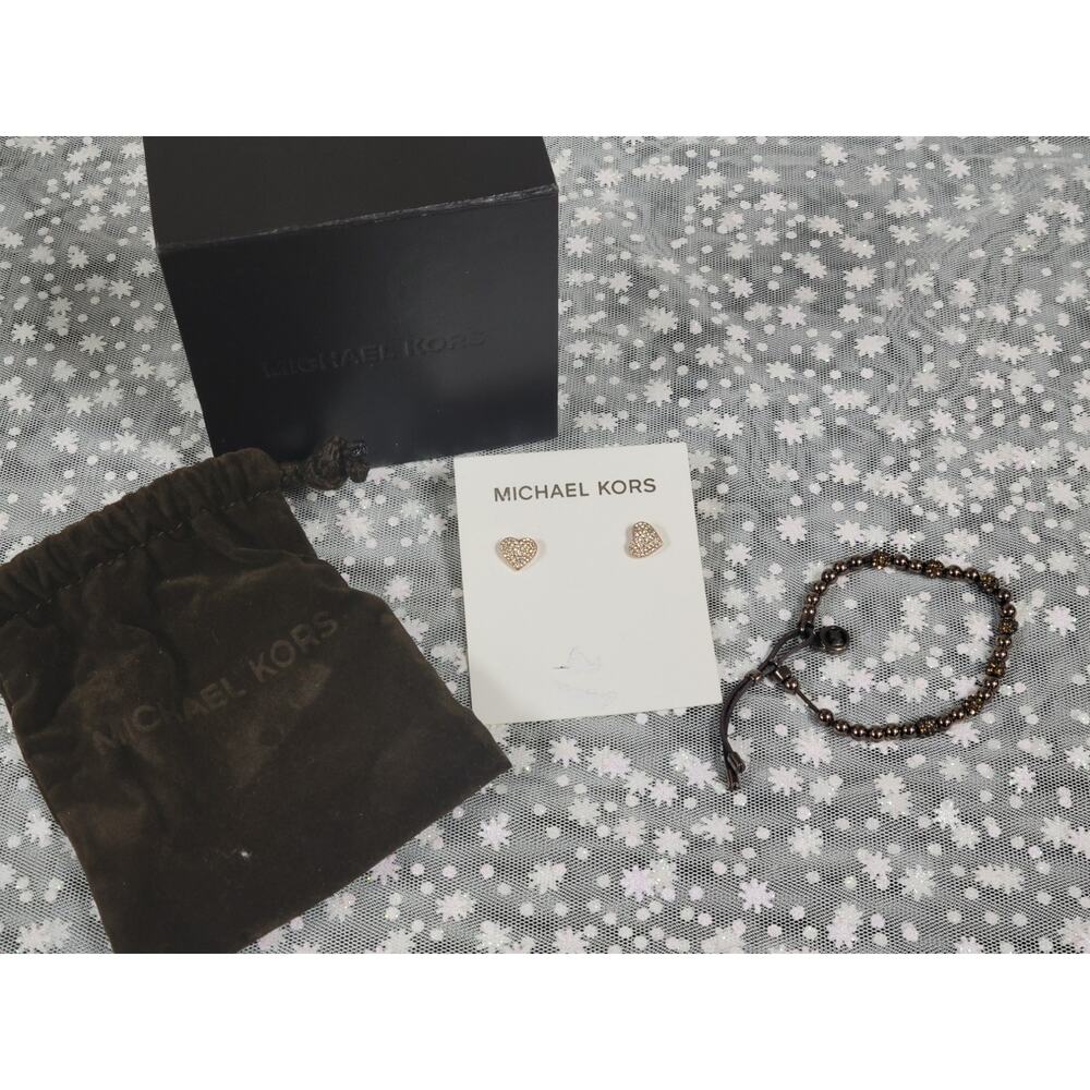 Michael Kors Earrings & Bracelet W/ Gift Box and Dust Bag